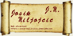 Josip Miljojčić vizit kartica